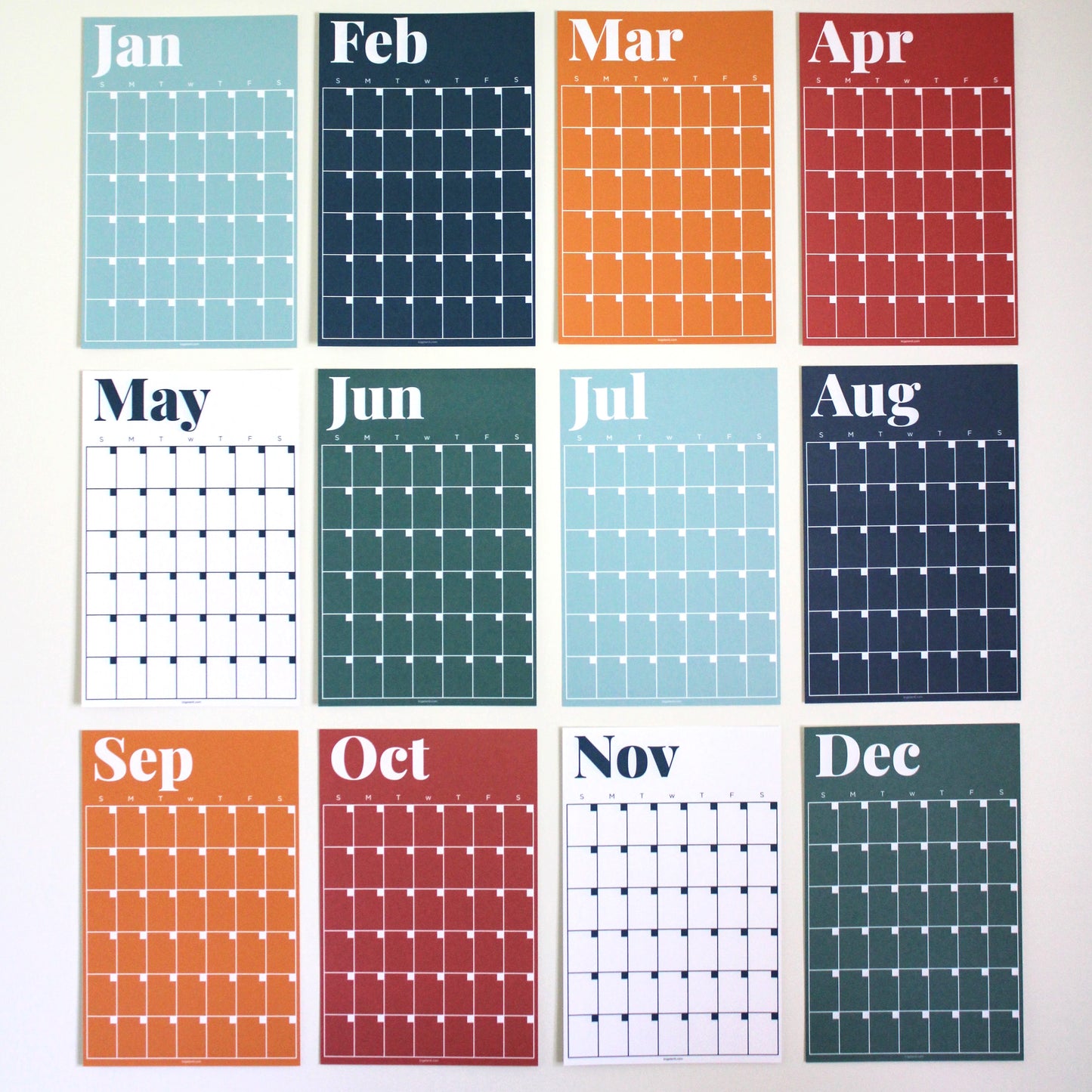 Large Monthly Wall Planner: 12-Month Jumbo Calendar (11x17 inches)