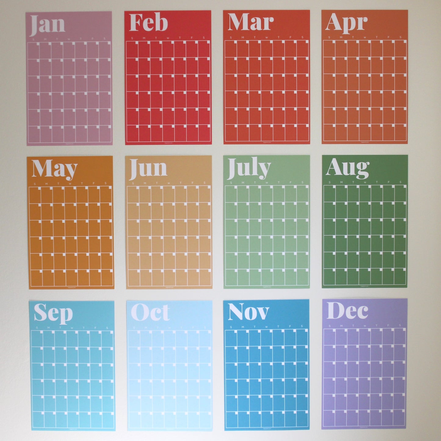 Large Monthly Wall Planner: 12-Month Jumbo Calendar (11x17 inches)