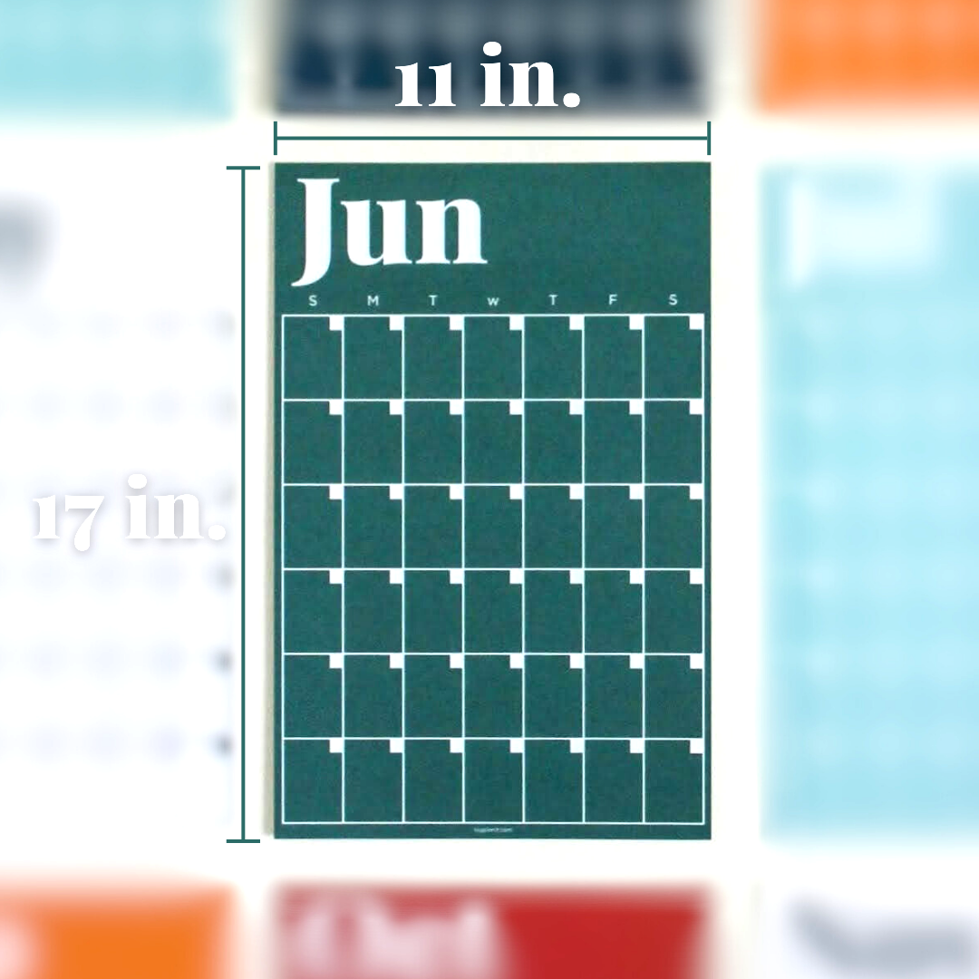 Large Monthly Wall Planner: 12-Month Jumbo Calendar (11x17 inches)