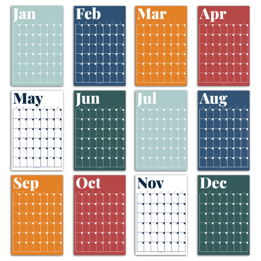 Large Monthly Wall Planner: 12-Month Jumbo Calendar (11x17 inches)