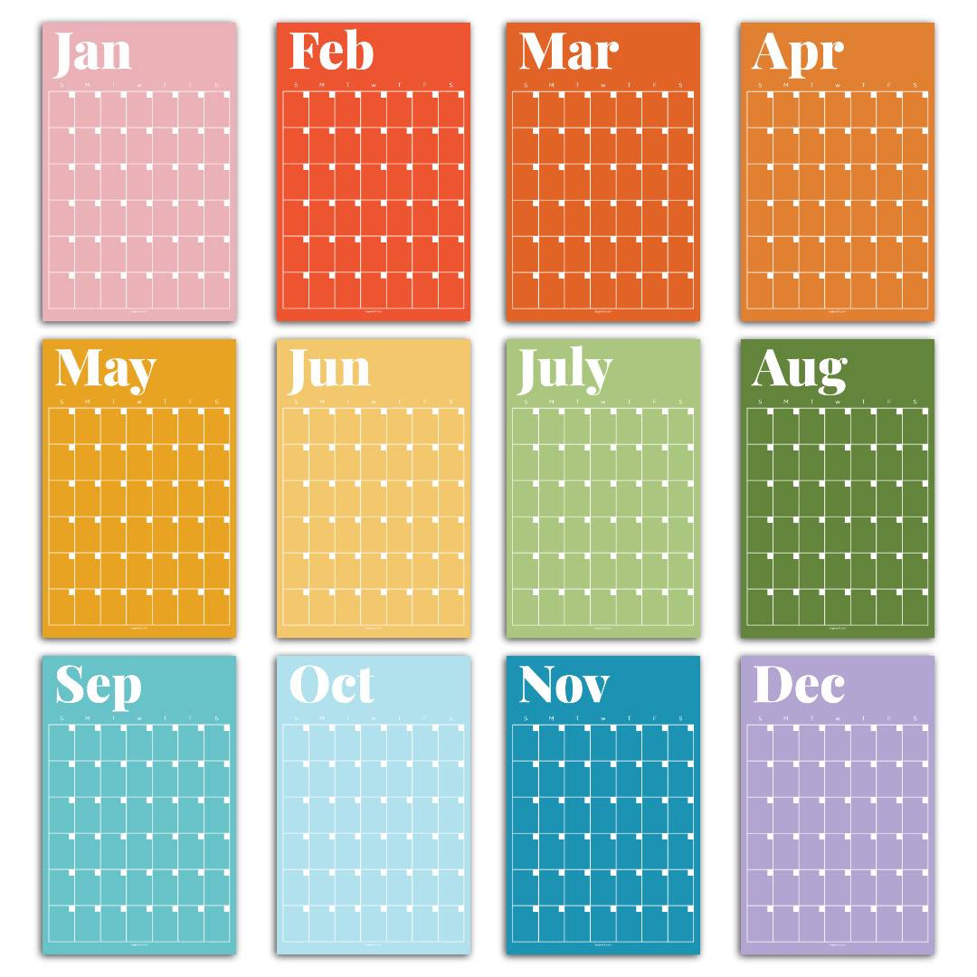 Large Monthly Wall Planner: 12-Month Jumbo Calendar (11x17 inches)