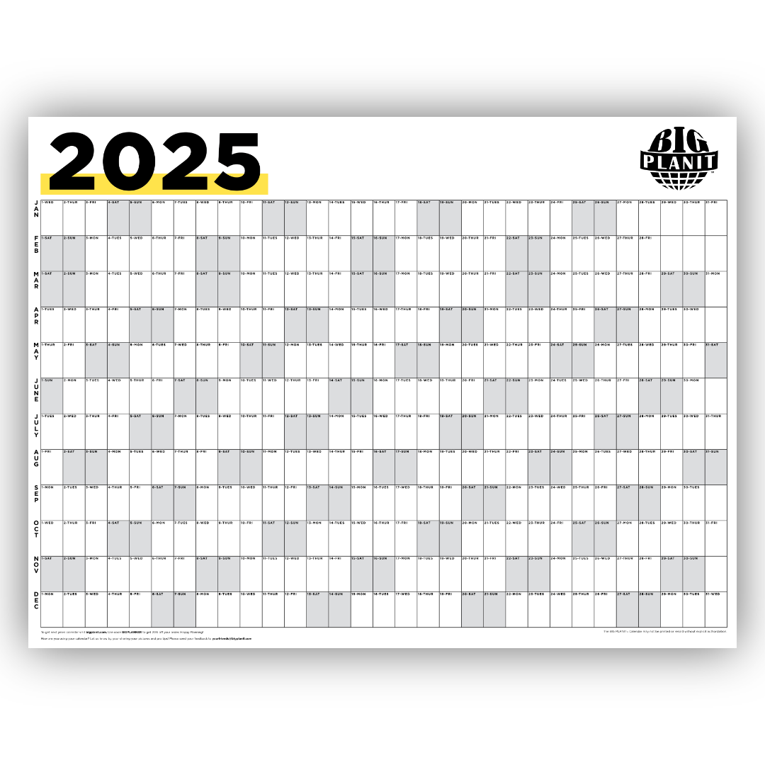 BIG PLANIT 2025 Calendar